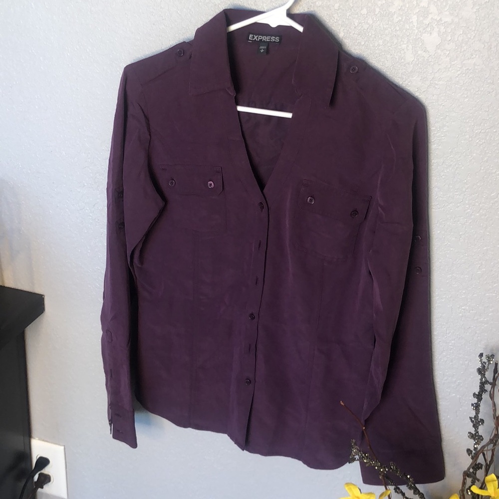 Express Plum Blouse - Picture 2 of 6